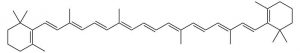 圖5. β-胡蘿卜素的化學(xué)分子結(jié)構(gòu)式