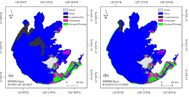 太湖藍(lán)藻水華和水生植被的MODIS衛(wèi)星同步遙感監(jiān)測(cè)方法研究獲進(jìn)展